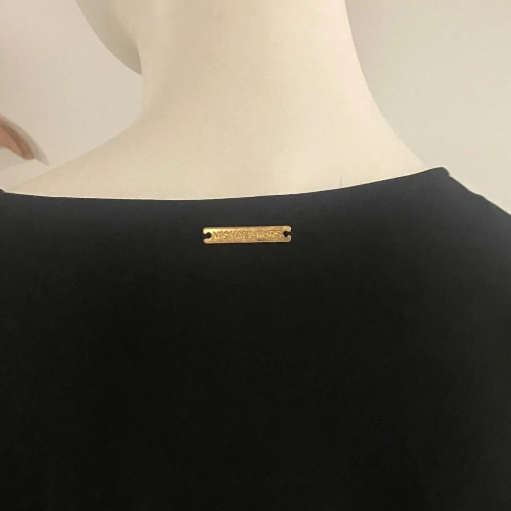Michael Kors Black V-Neck Women Top